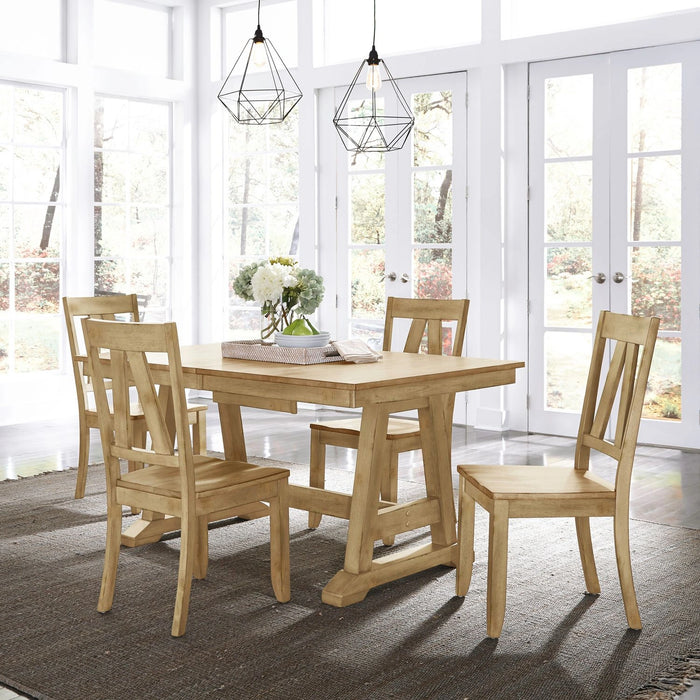 Lindsey Farm 5 Piece Trestle Table Set image