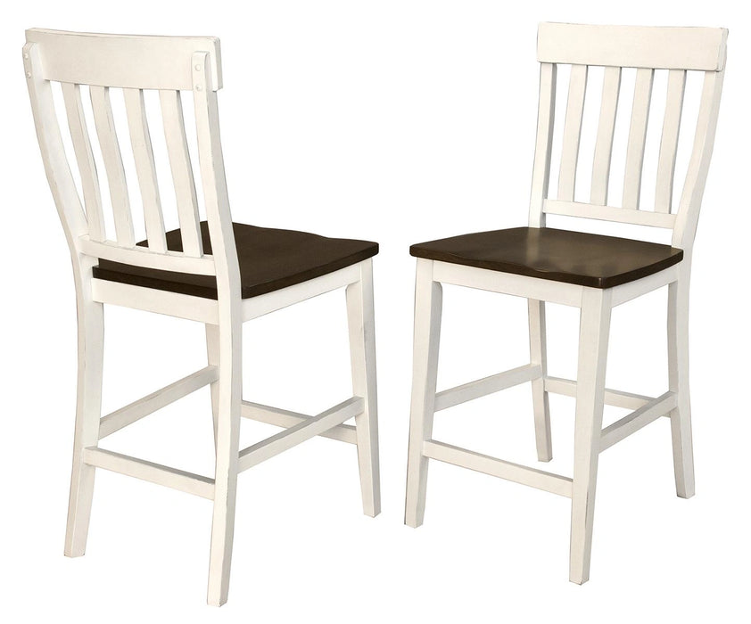 A-America Furniture Mariposa Slatback Barstool in Coffee (Set of 2)