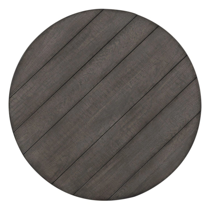 Modern Farmhouse Splay Leg Round Cocktail Table in Dusty Charcoal image