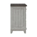 River Place 3 Drawer Nightstand with Charging Station in Riverstone White and Tobacco image