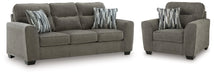 Olten Living Room Set - Graphite 2-Piece: Sofa/Oversized Chair