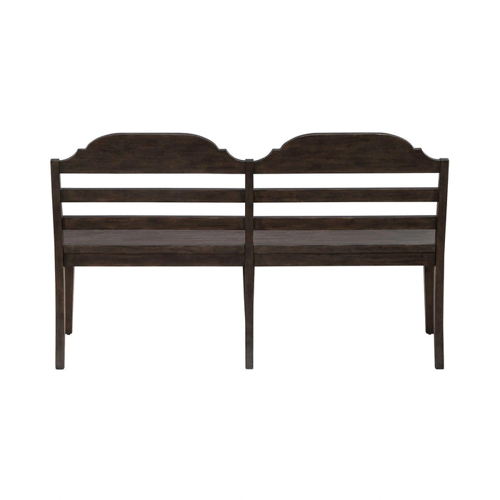 Paradise Valley Ladder Back Bench in Saddle Brown image