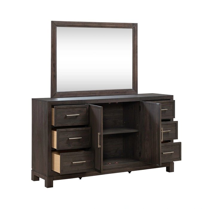 Modern Edge Dresser & Mirror image