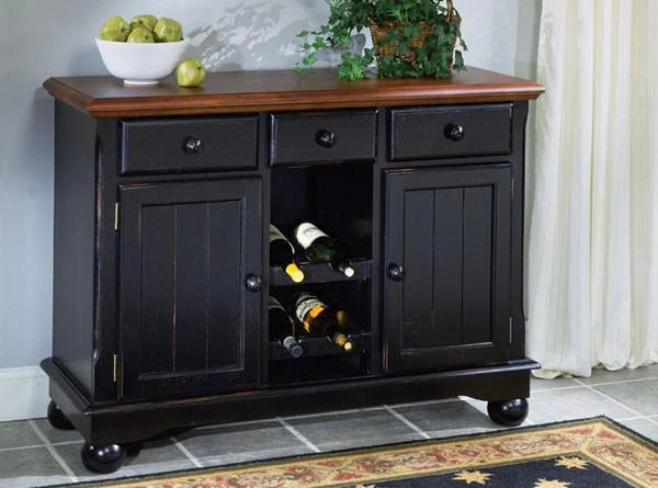 A-America British Isles Server in Oak/Black