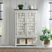 River Place Bar Cabinet in Riverstone White & Tobacco EST SHIP TIME APPX 4 WEEKS image