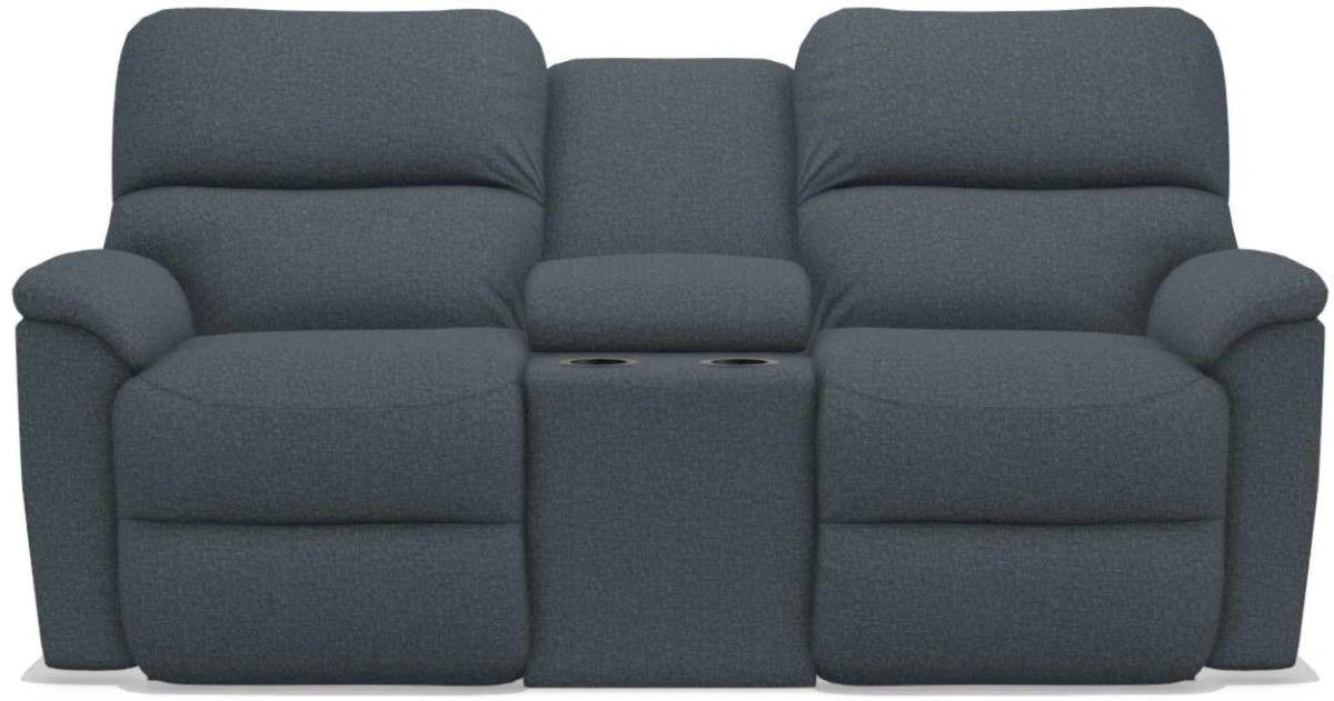 La-Z-Boy Brooks Navy Power Reclining Loveseat With Headrest & Console