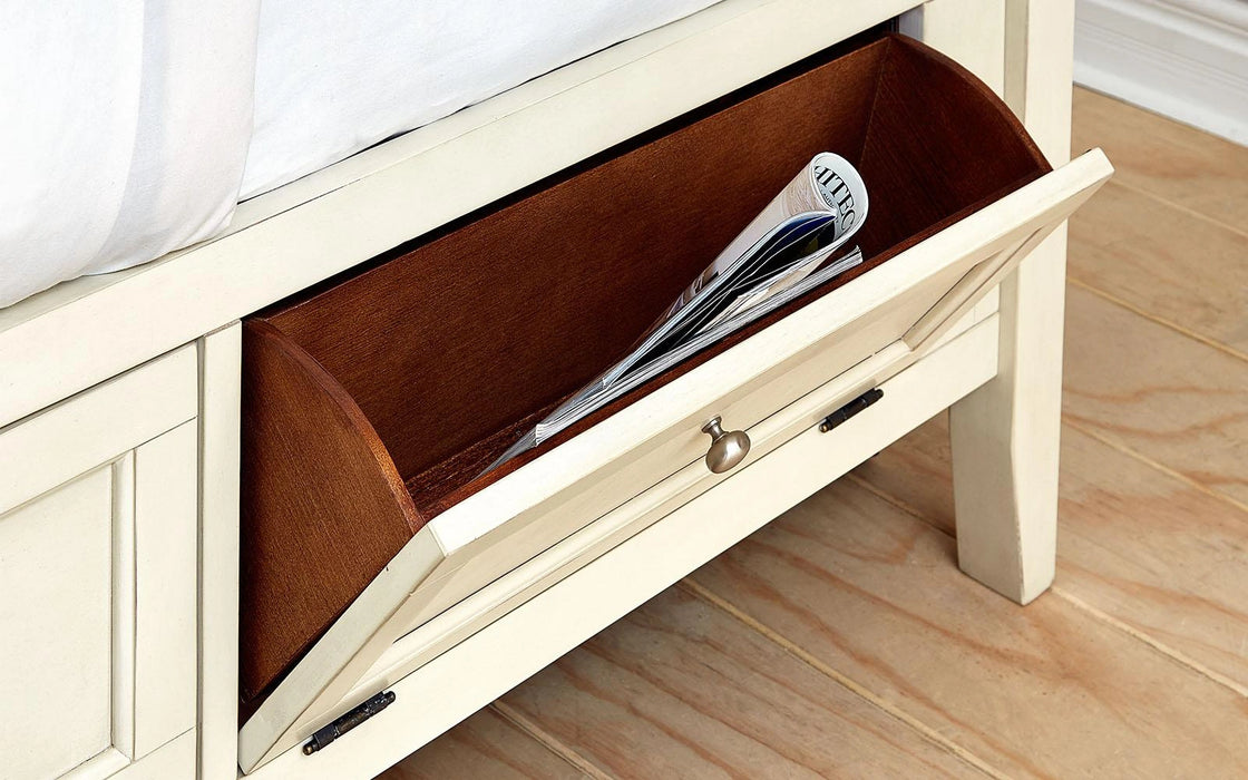 A-America Furniture Northlake King Storage Bed in White Linen