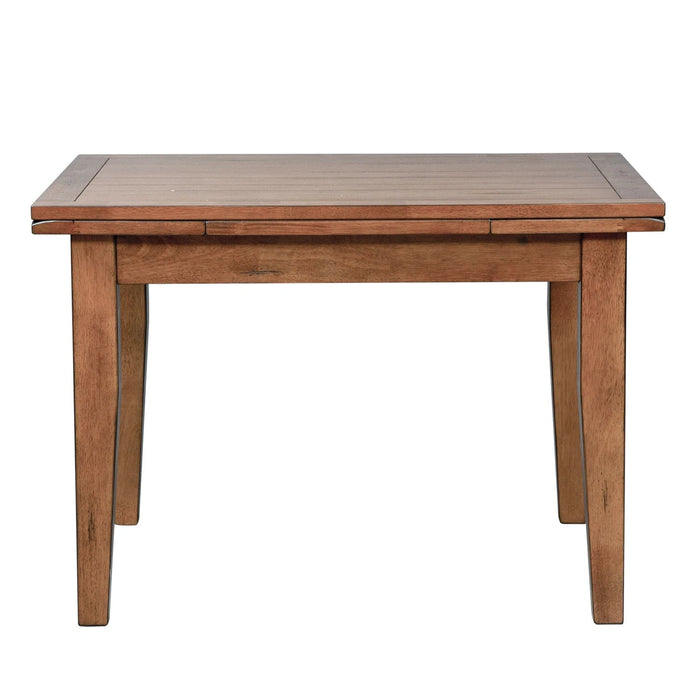 Treasures Retractable Leg Table in Rustic Oak Finish image