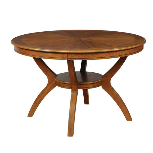 Nelms Dining Table with Shelf Deep Brown image