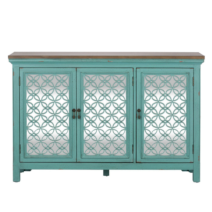 Kensington 3 Door Accent Cabinet in Turquoise image
