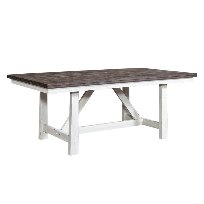 Farmhouse 5 Piece Trestle Table Set