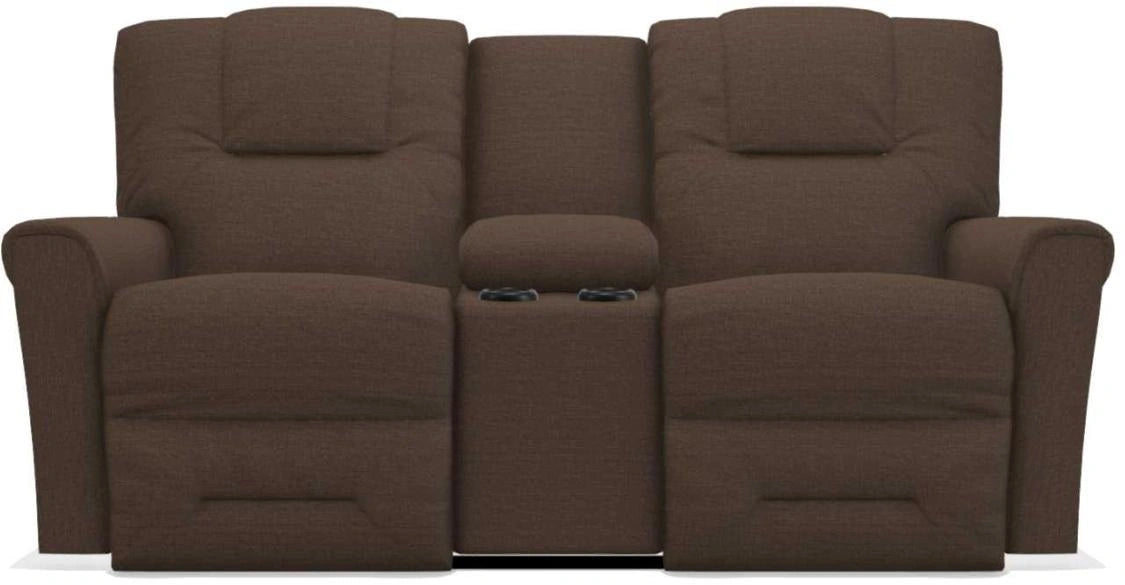 La-Z-Boy Easton PowerRecline La-Z-Time Merlot Reclining Console Loveseat