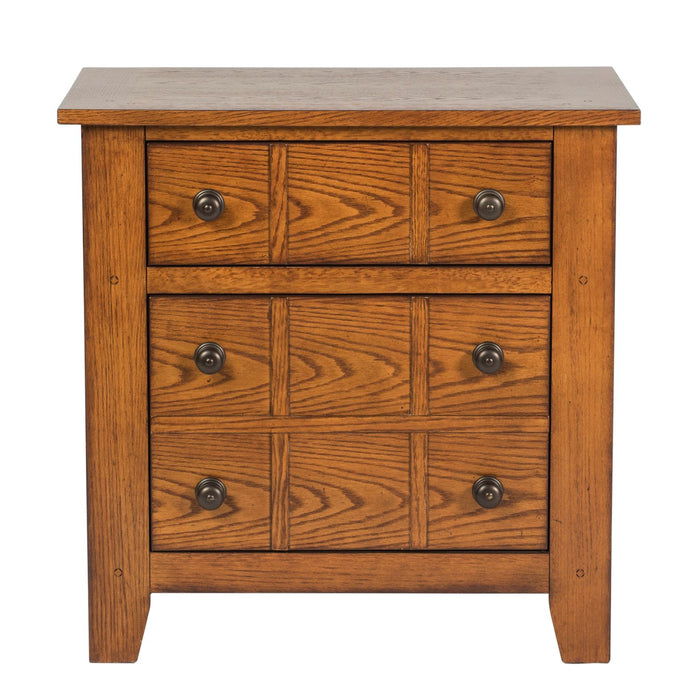 Grandpa's Cabin Nightstand in Age Oak