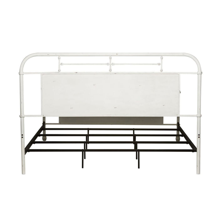 Liberty Furniture Vintage Series Queen Metal Bed in Antique White
