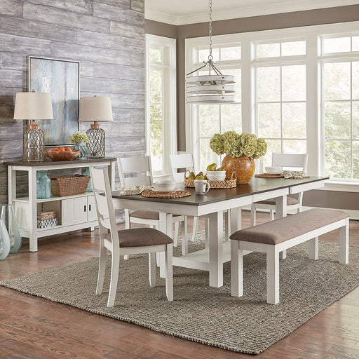 Brook Bay Optional 6 Piece Trestle Table Set image