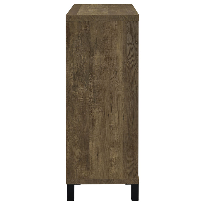 Arlington Bar Cabinet with Sliding Door Rustic Oak