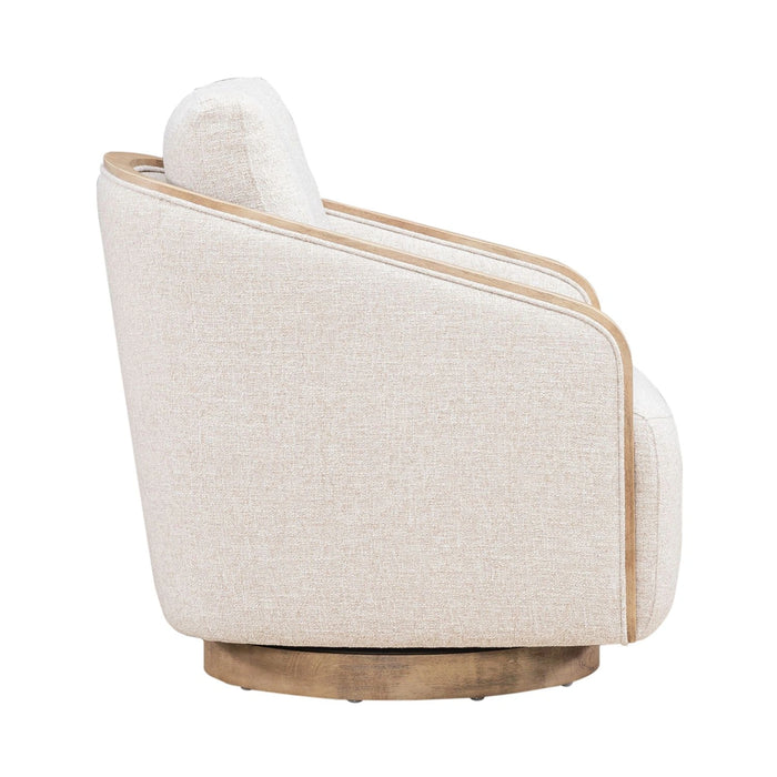 Nora Uph Swivel Accent Chair - Light Brown image