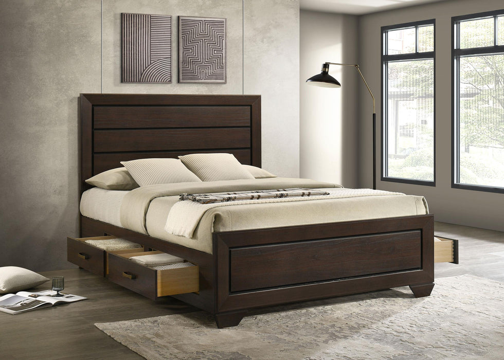 Kauffman Eastern King Storage Bed Dark Cocoa image