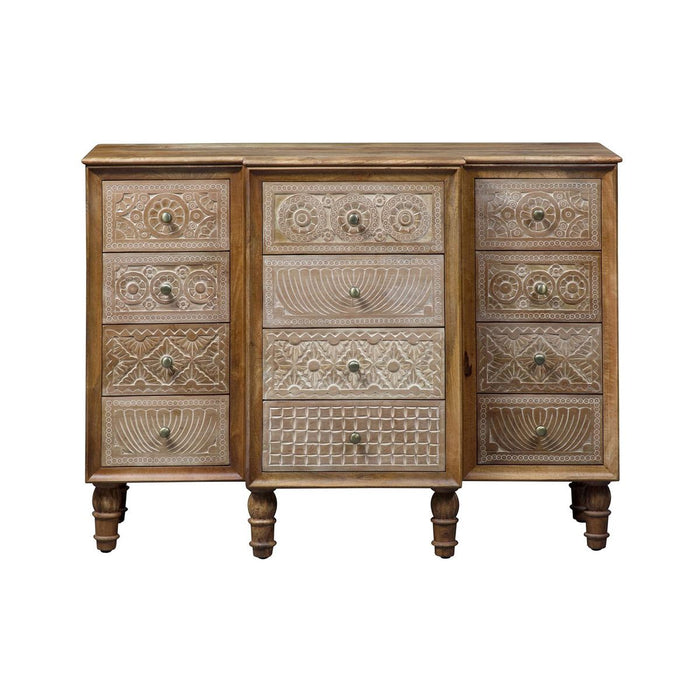 Liberty Furniture Montrose 12 Drawer Accent Cabinet in Weathered Honey image