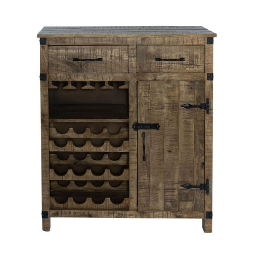 Liberty Furniture Emerson Wine Accent Cabinet in Weathered Honey image