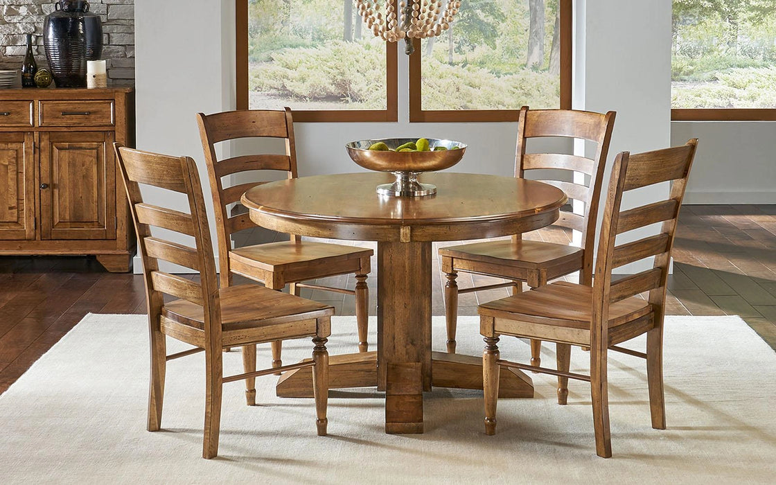 A-America Furniture Bennett Ladderback Side Chair in Smoky Quartz (Set of 2)