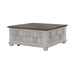 Liberty Furniture River Place Lift Top Storage Cocktail Table in Riverstone White & Tobacco image