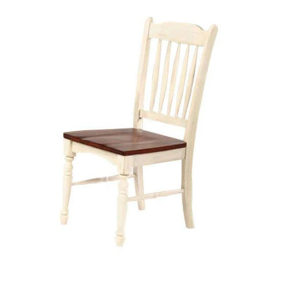 A-America British Isles Slatback Side Chair in Merlot/Buttermilk (Set of 2)