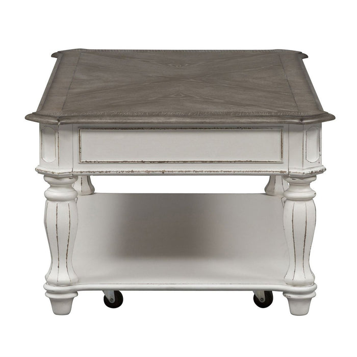 Liberty Magnolia Manor Rectangular Cocktail Table in Antique White
