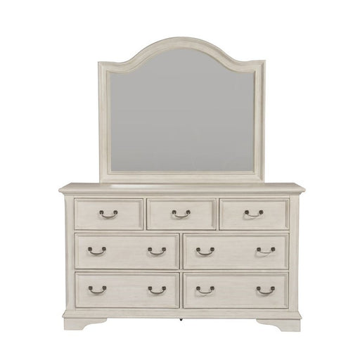 Liberty Furniture Bayside Arched Mirror in Antique White image