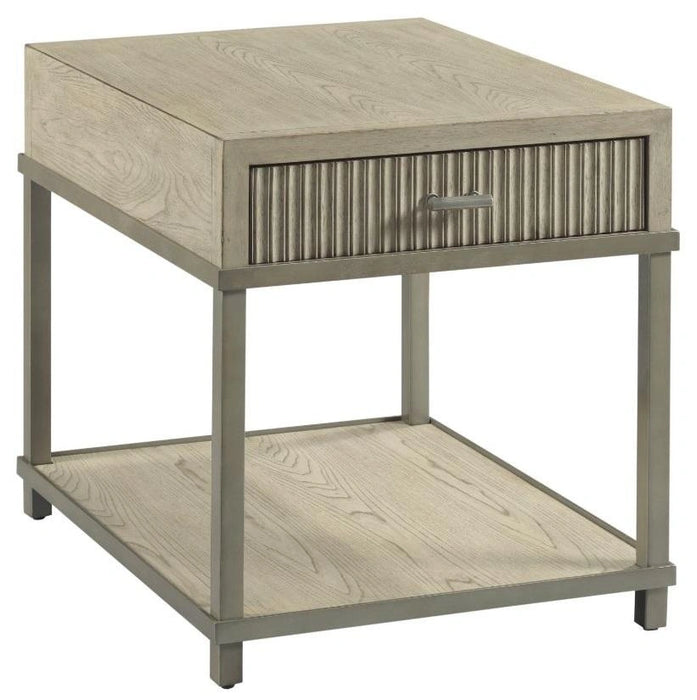 American Drew West Fork Bailey End Table in Aged Taupe