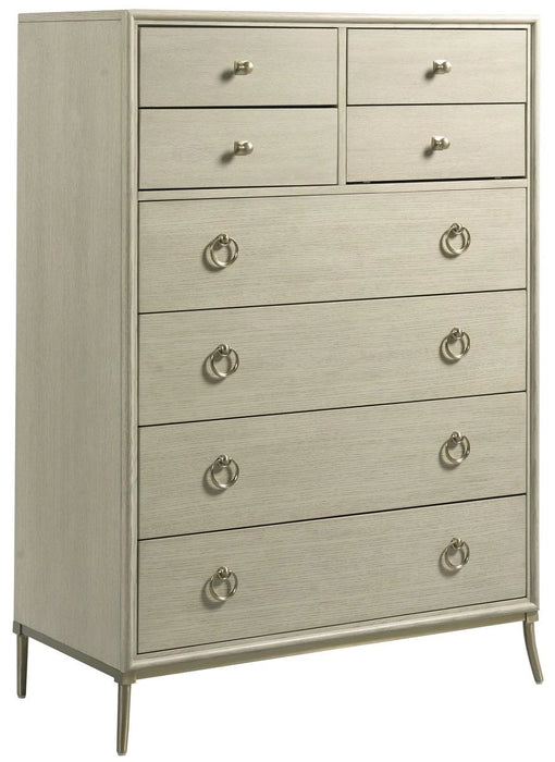 American Drew Lenox Carson 8 Drawer Chest in Rich Clear Lacquer