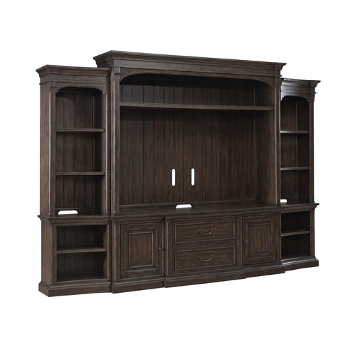 Liberty Furniture Paradise Valley Entertainment Center with Piers in Saddle Brown image