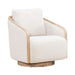 Nora Uph Swivel Accent Chair - Light Brown image