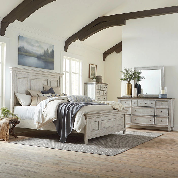 Heartland King California Panel Bed, Dresser & Mirror, Chest image