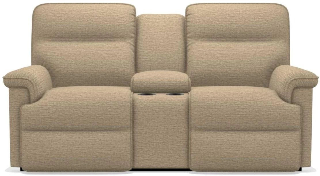 La-Z-Boy Jay PowerRecline La-Z-Time Barley Reclining Loveseat and Console