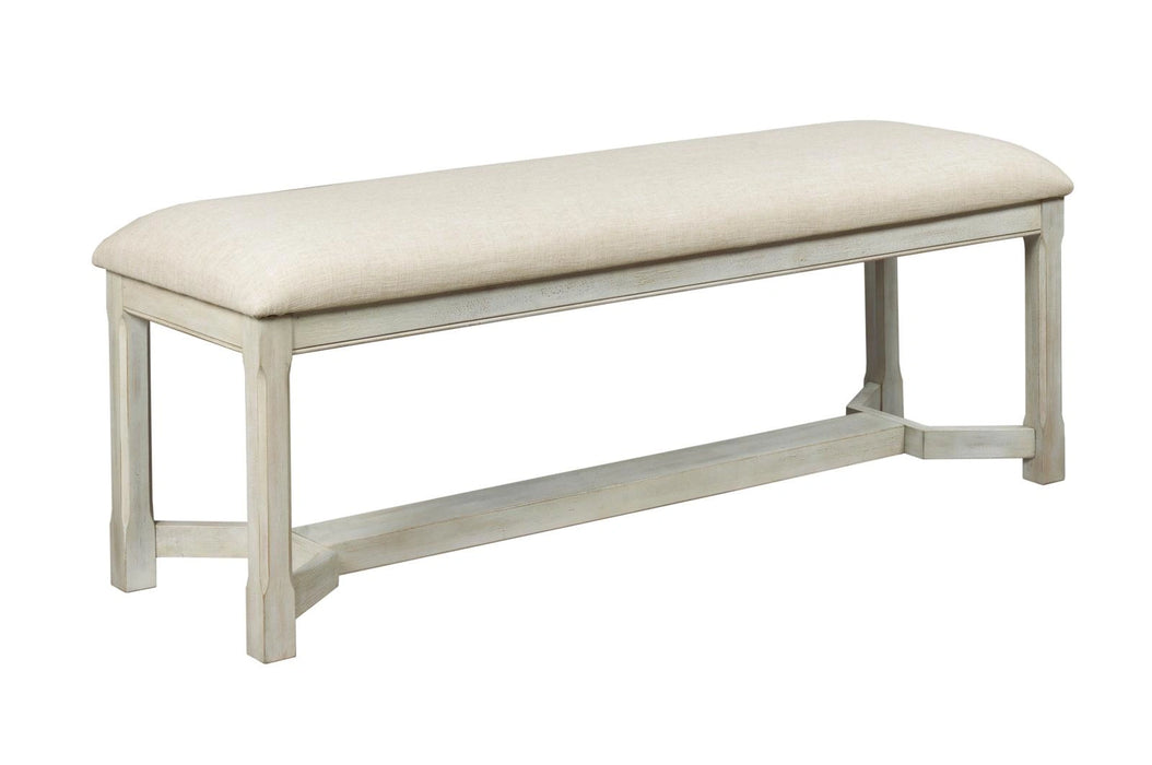 American Drew Litchfield Clayton Upholstered Bench in Cambric Ivory