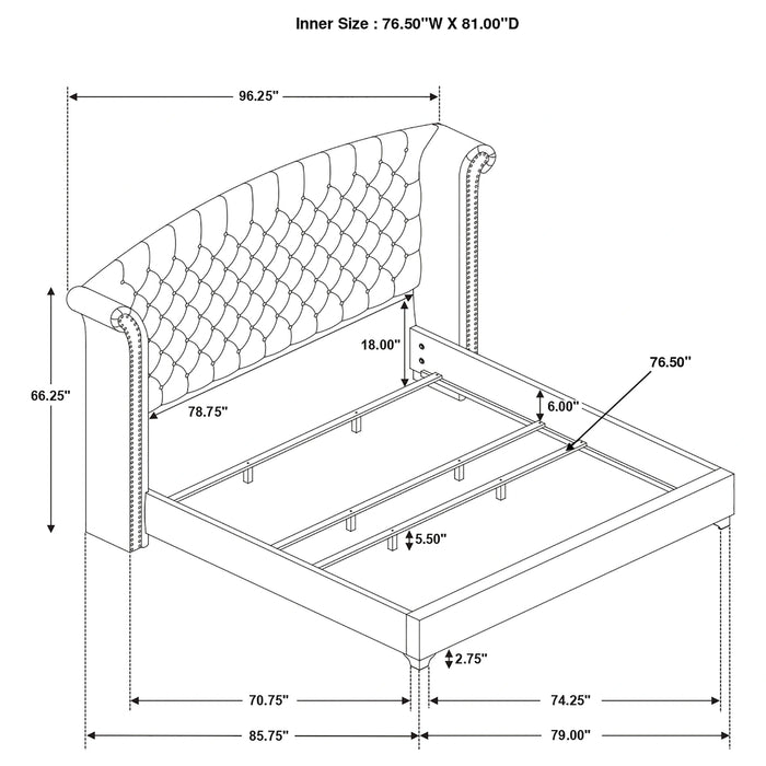 Melody Wingback Bed