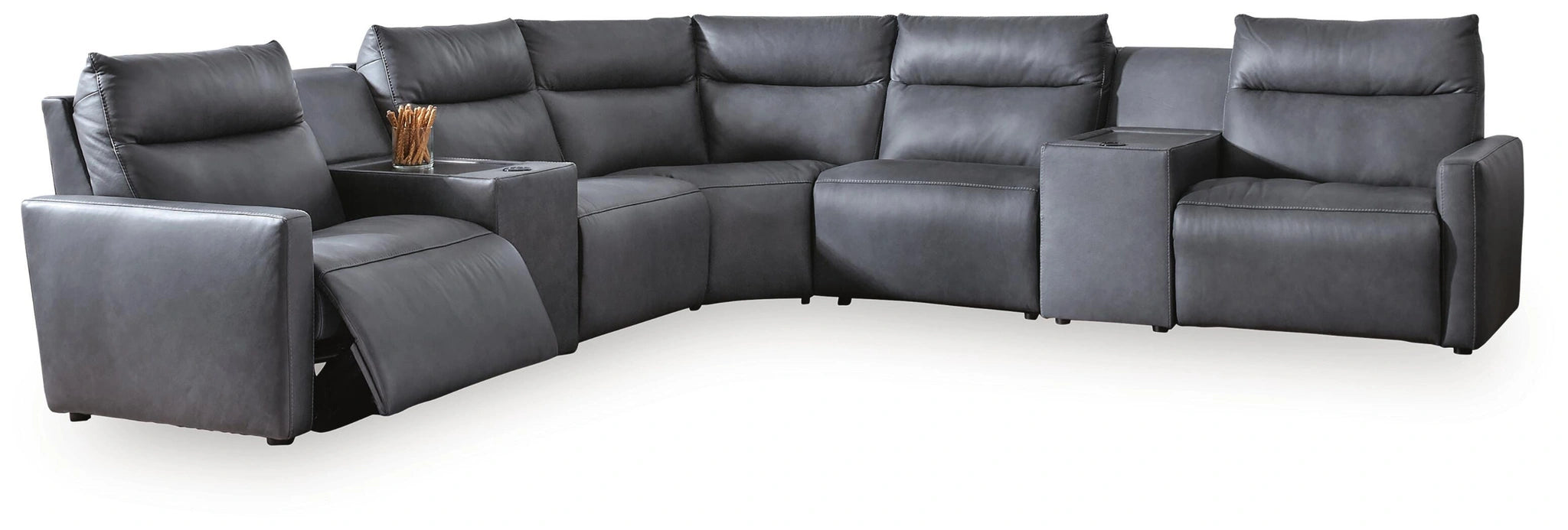 ModZ Power Reclining Sectional with Audio Consoles