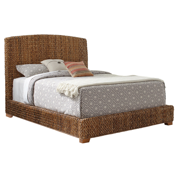Laughton Hand-Woven Banana Leaf California King, E.King, & Queen Bed Amber