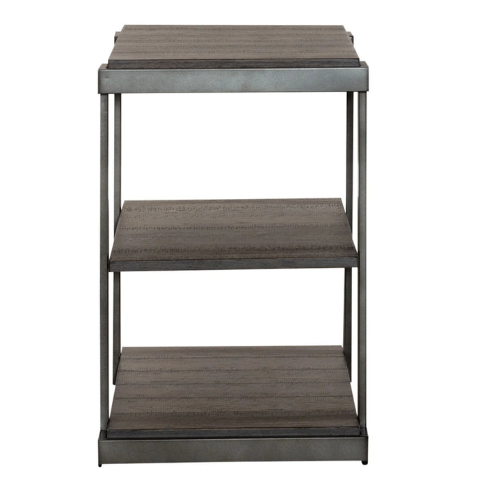 Modern View Tiered End Table in Gray image
