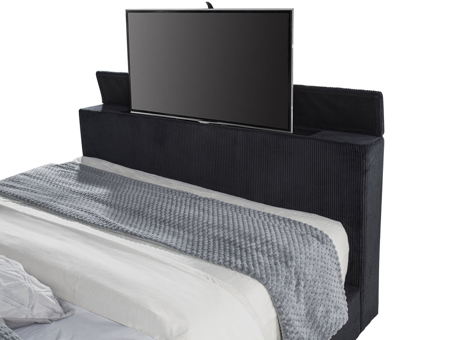 Tisdall Wingback TV Bed with Flame Visualizer