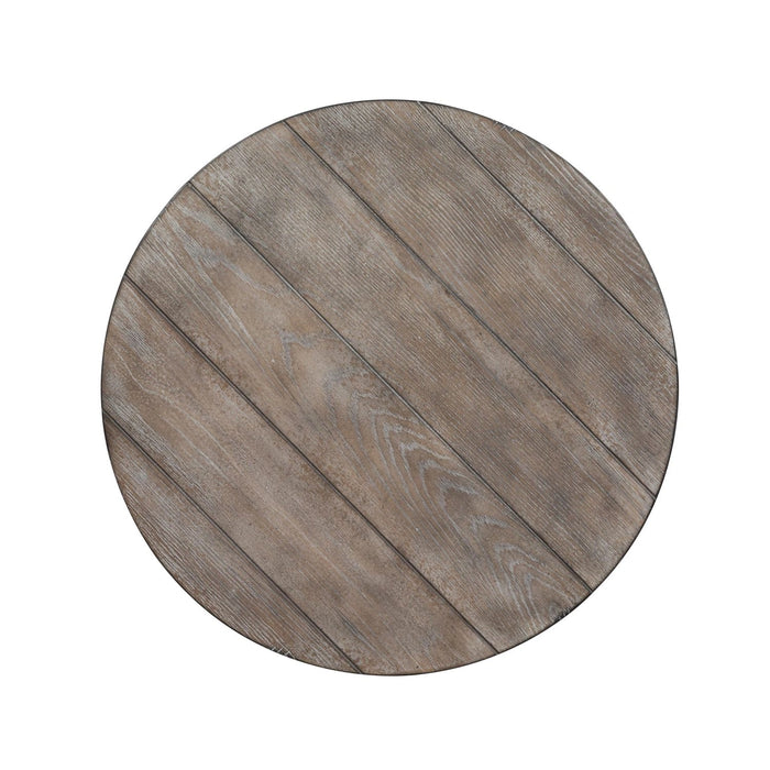 Sedona Round End Table in Heavy Distressed White image