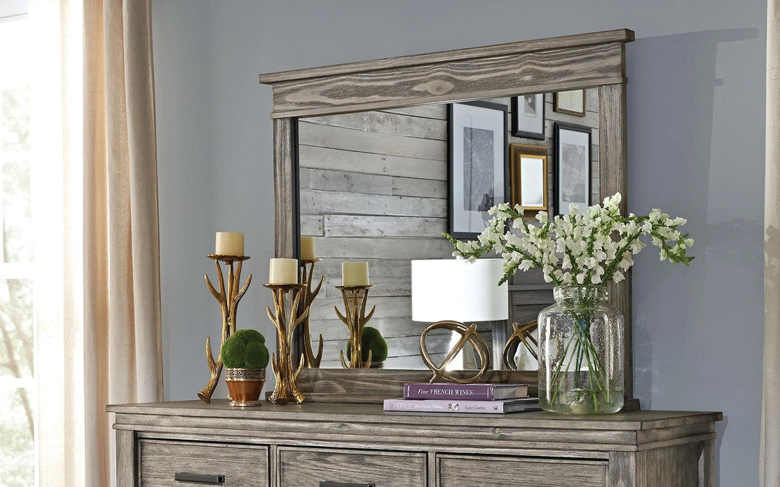 A-America Furniture Glacier Point Mirror in Greystone