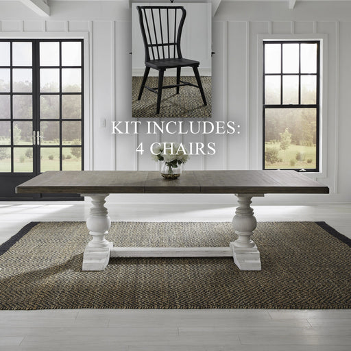 River Place Opt 5 Piece Trestle Table Set image