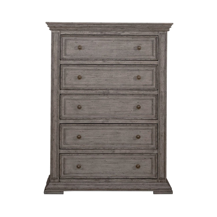 Liberty Furniture Big Valley 5 Drawer Chest in Graystone
