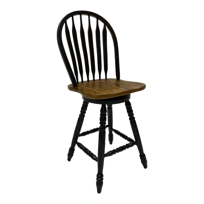 Carolina Crossing Windsor Swivel Counter Chair - Black image