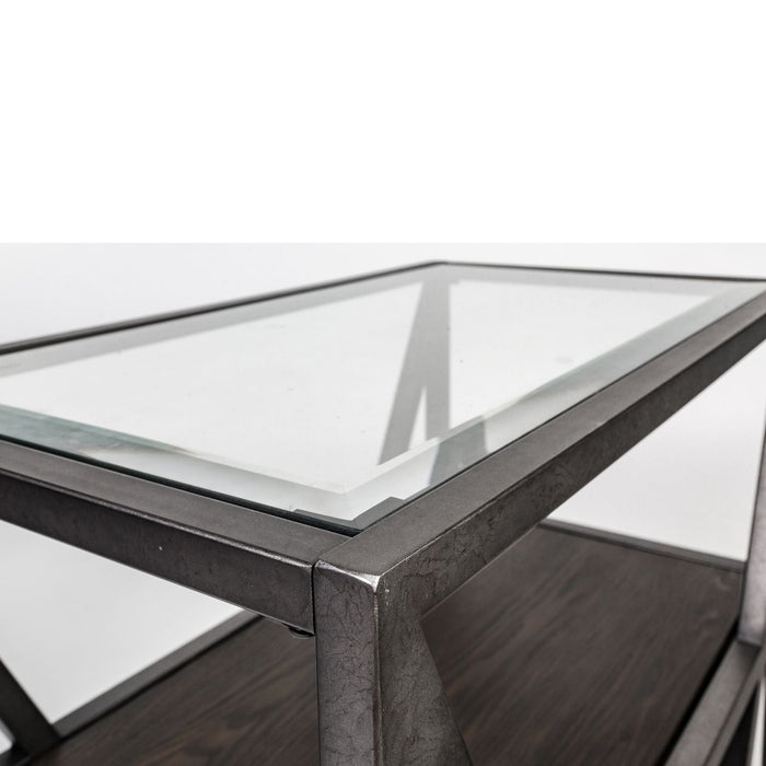 Arista Rectangular Cocktail Table in Cobblestone Brown