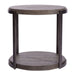 Modern View Round End Table in Gray image