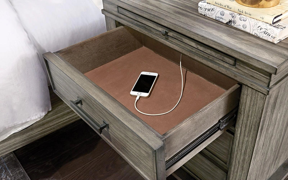 A-America Furniture Glacier Point Nightstand in Greystone