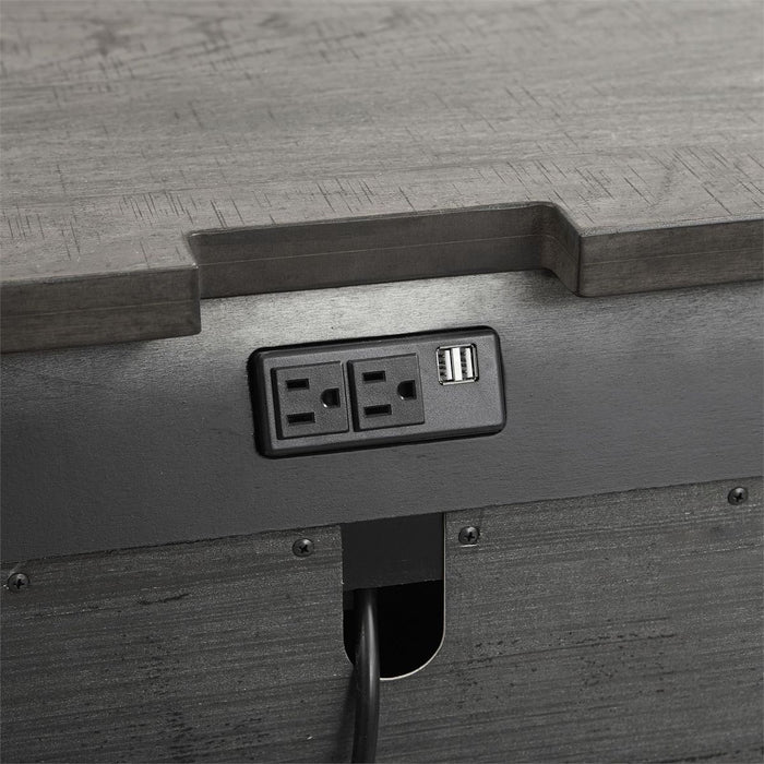 Liberty Furniture Modern Farmhouse Nightstand in Dusty Charcoal